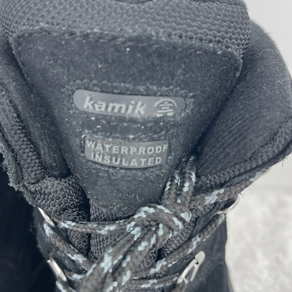 Kamik FARGO  Men's Black Snow Boots SIZE 10 THINSULATE WATERPROOF 3M